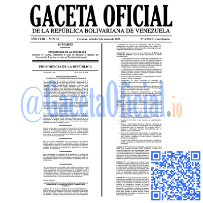 Gaceta Oficial 6954 2026-01-03